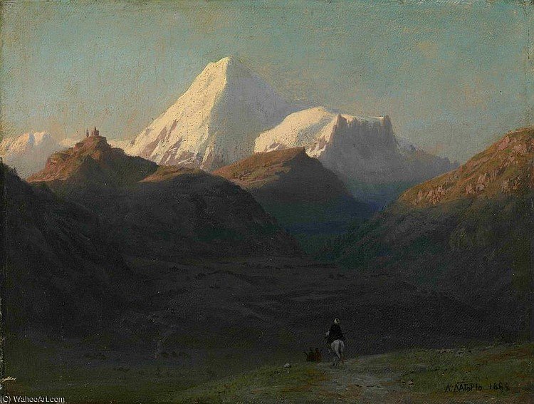 Wikioo.org - สารานุกรมวิจิตรศิลป์ - จิตรกรรม Lev Felixovich Lagorio - Mountain Landscape
