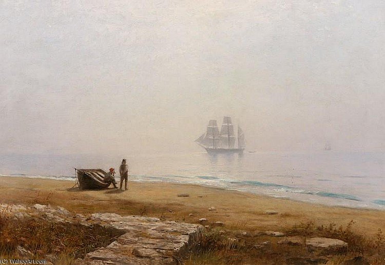 WikiOO.org - Encyclopedia of Fine Arts - Maalaus, taideteos Lev Felixovich Lagorio - On The Coast