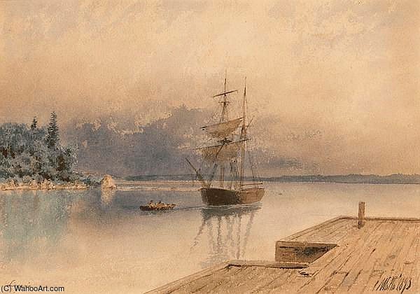 WikiOO.org - 백과 사전 - 회화, 삽화 Lev Felixovich Lagorio - View From A Jetty