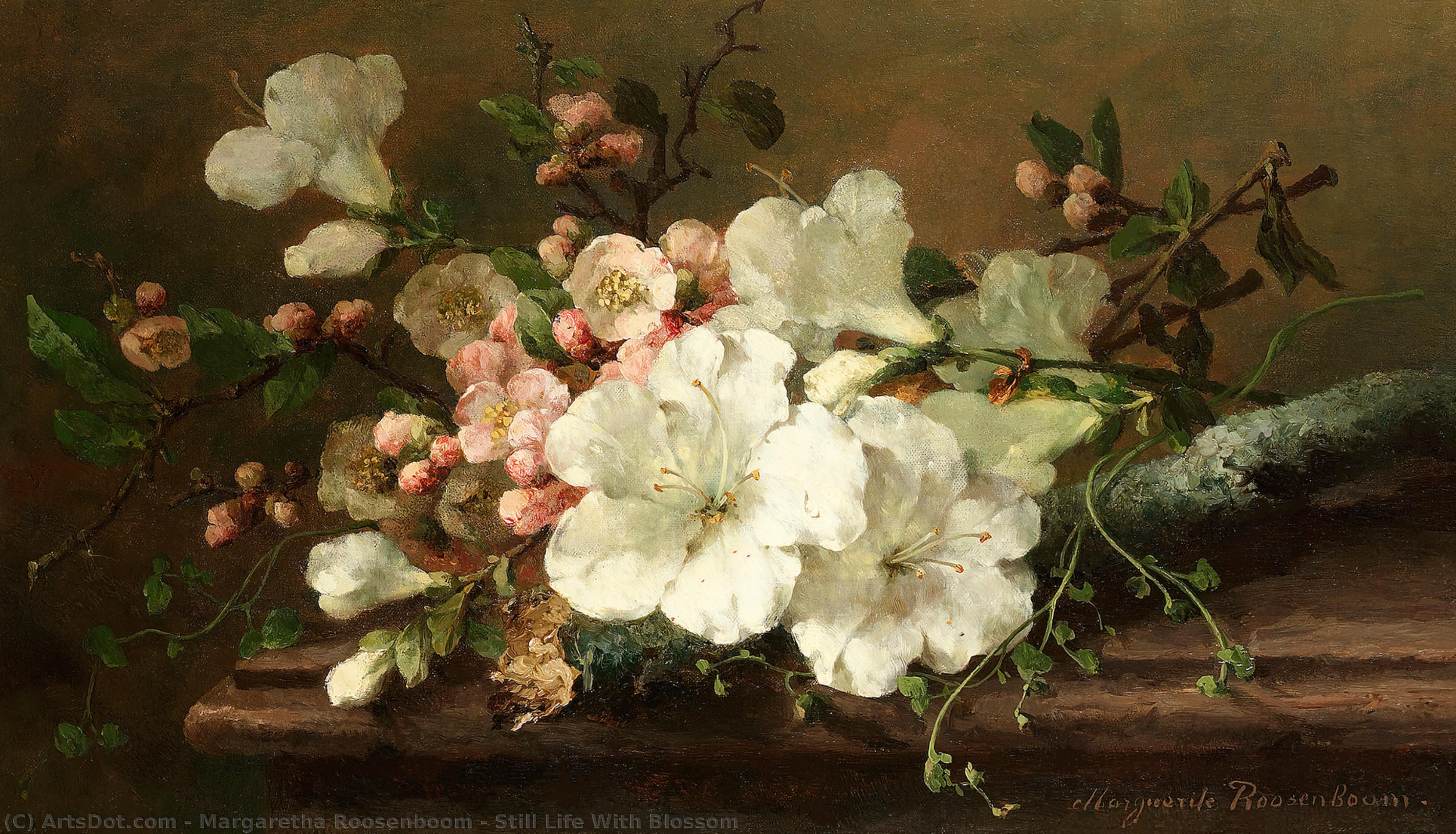 Wikioo.org - The Encyclopedia of Fine Arts - Painting, Artwork by Margaretha Roosenboom - Still Life With Blossom