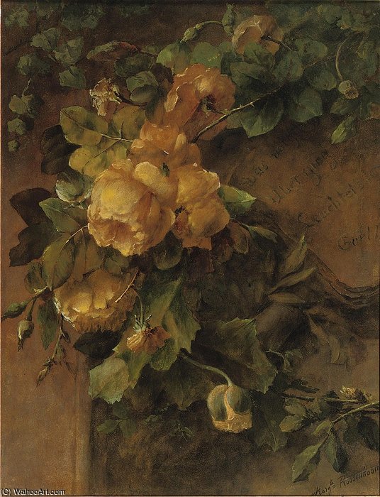 WikiOO.org - Güzel Sanatlar Ansiklopedisi - Resim, Resimler Margaretha Roosenboom - Yellow Roses