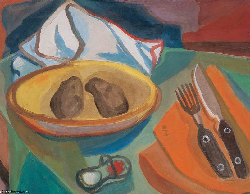 WikiOO.org - Encyclopedia of Fine Arts - Malba, Artwork Margit Anna - Still-life With Two Potatoes