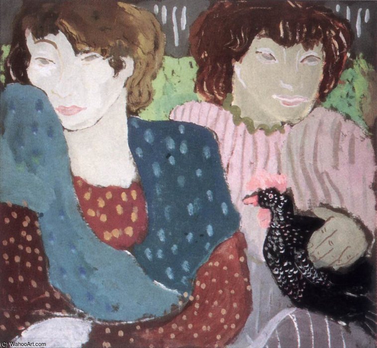Wikioo.org – L'Enciclopedia delle Belle Arti - Pittura, Opere di Margit Anna - Due donne con la Guinea-hen