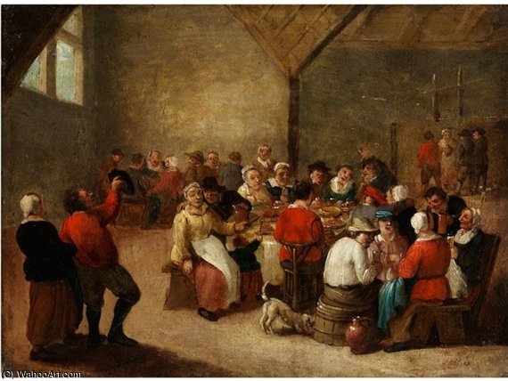 Wikioo.org – L'Enciclopedia delle Belle Arti - Pittura, Opere di Matheus Van Helmont - Bauer Azienda durante la Festa Festa