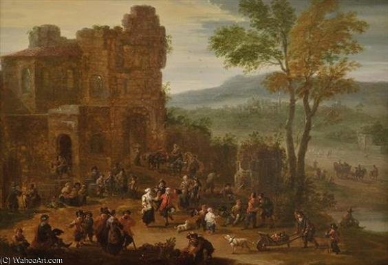 WikiOO.org - Encyclopedia of Fine Arts - Maalaus, taideteos Mathys Schoevaerdts - The Market Place