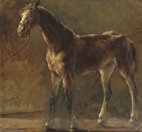 Wikioo.org - The Encyclopedia of Fine Arts - Painting, Artwork by Otto Eerelman - A Brown Foal