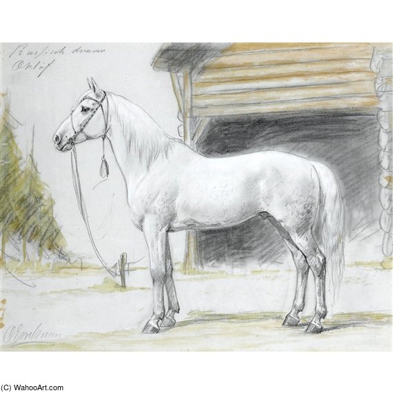 WikiOO.org - Encyclopedia of Fine Arts - Maalaus, taideteos Otto Eerelman - A Portrait Of A Horse