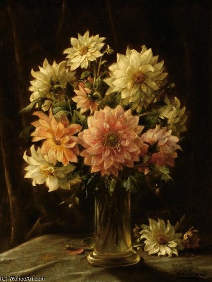 Wikioo.org - The Encyclopedia of Fine Arts - Painting, Artwork by Otto Eerelman - A Still Life Of Flowers