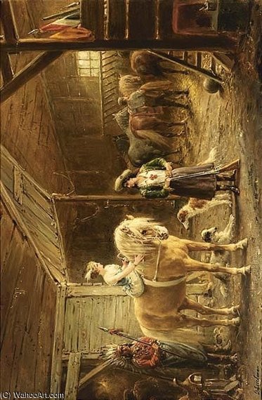 Wikioo.org - The Encyclopedia of Fine Arts - Painting, Artwork by Otto Eerelman - In The Stables Of The Circus