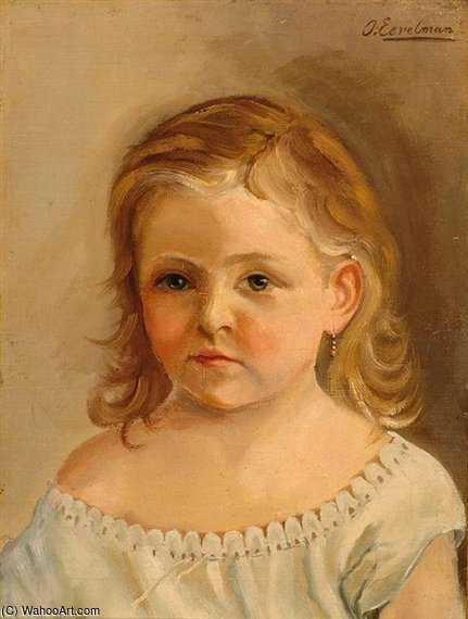 Wikioo.org - The Encyclopedia of Fine Arts - Painting, Artwork by Otto Eerelman - Portrait Of A Girl