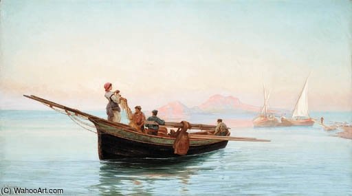 Wikioo.org - The Encyclopedia of Fine Arts - Painting, Artwork by Pietro Barucci - The Bay Of Naples