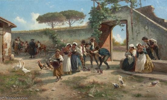 Wikioo.org - The Encyclopedia of Fine Arts - Painting, Artwork by Pietro Barucci - Village Wine Fest