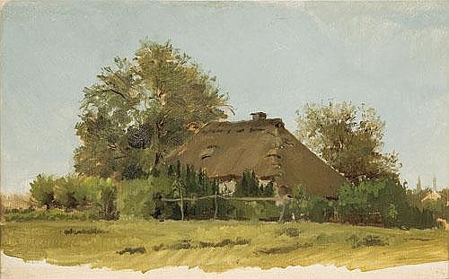 Wikioo.org – L'Enciclopedia delle Belle Arti - Pittura, Opere di Roman Kochanowski - Paesaggio Con Hut