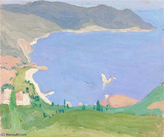 Wikioo.org - The Encyclopedia of Fine Arts - Painting, Artwork by Spyros Papaloukas - Along The Coast