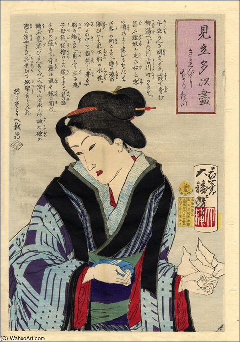 Wikioo.org - Encyklopedia Sztuk Pięknych - Malarstwo, Grafika Tsukioka Yoshitoshi - A Woman From Yoshikawa Cho