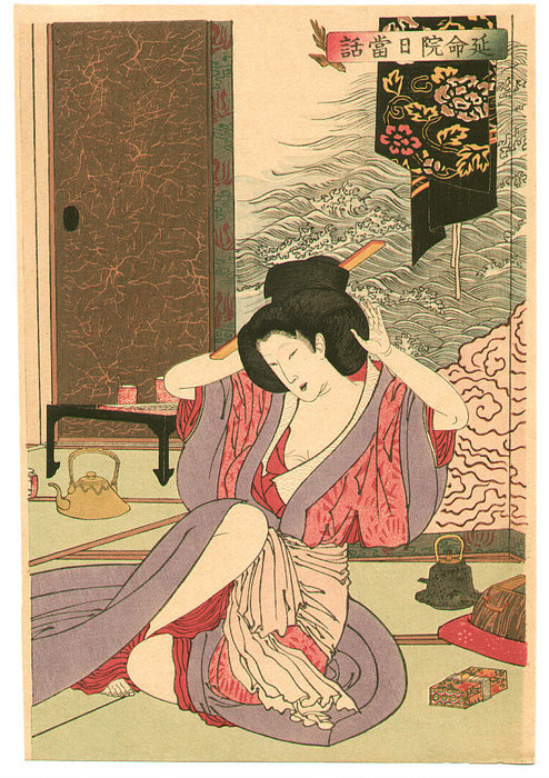 Wikioo.org - The Encyclopedia of Fine Arts - Painting, Artwork by Tsukioka Yoshitoshi - Everyday Story Of Enmei