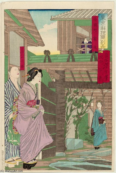 WikiOO.org - Enciklopedija dailės - Tapyba, meno kuriniai Tsukioka Yoshitoshi - Restaurant