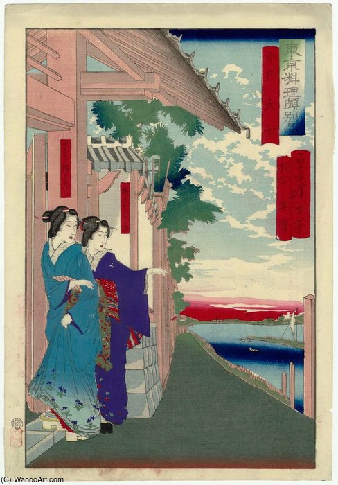 Wikioo.org – L'Encyclopédie des Beaux Arts - Peinture, Oeuvre de Tsukioka Yoshitoshi - Le restaurant Daishichi