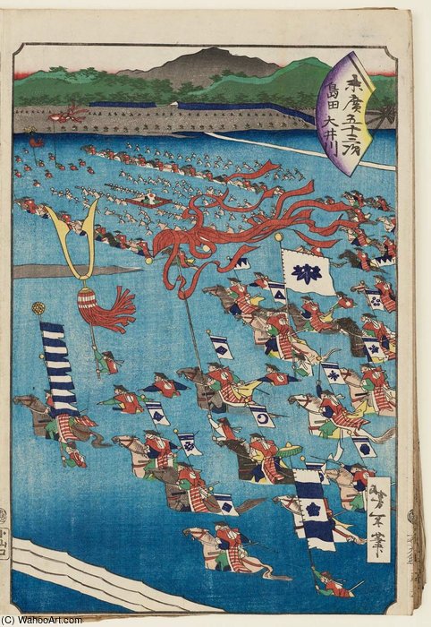 WikiOO.org - Güzel Sanatlar Ansiklopedisi - Resim, Resimler Tsukioka Yoshitoshi - The Ôi River (ôikawa)