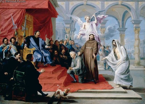 WikiOO.org - Encyclopedia of Fine Arts - Maalaus, taideteos Willem Van Herp The Elder - Bilocation Of Saint Anthony Of Padua