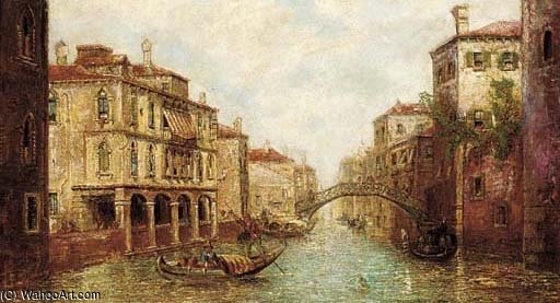 WikiOO.org - Enciklopedija dailės - Tapyba, meno kuriniai William Meadows - A Venetian Backwater