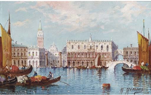 Wikioo.org - The Encyclopedia of Fine Arts - Painting, Artwork by William Meadows - The Doge's Palace From The Bacino