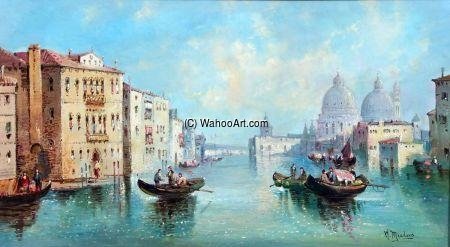 Wikioo.org - The Encyclopedia of Fine Arts - Painting, Artwork by William Meadows - Venetian Waterway
