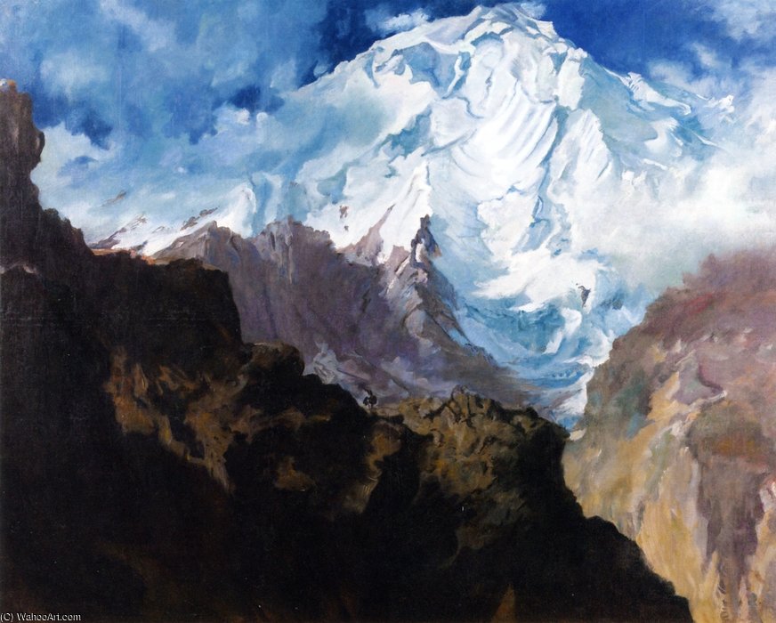 Wikioo.org - The Encyclopedia of Fine Arts - Painting, Artwork by Alexander Evgenievich Yakovlev - Mount Rakaposhi