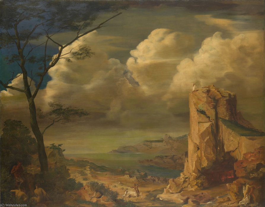 Wikioo.org - The Encyclopedia of Fine Arts - Painting, Artwork by Alexander Evgenievich Yakovlev - Mythological Landscape