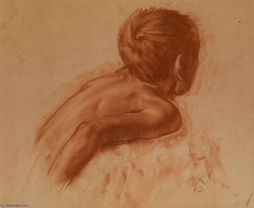WikiOO.org - Encyclopedia of Fine Arts - Maľba, Artwork Alexander Evgenievich Yakovlev - Torso Of A Boy