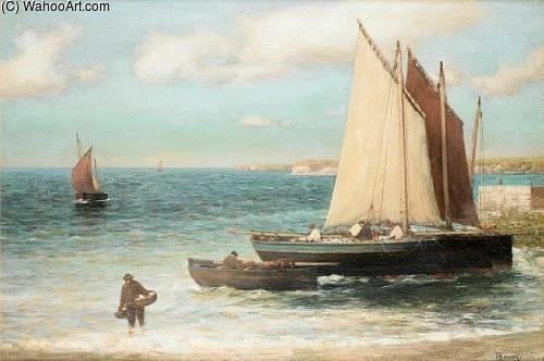 Wikioo.org - The Encyclopedia of Fine Arts - Painting, Artwork by Alexander Young - 'outside The Harbour, Largo, Fife'