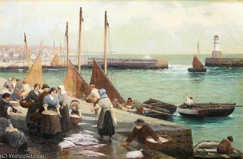 Wikioo.org – La Enciclopedia de las Bellas Artes - Pintura, Obras de arte de Alexander Young - Granton Harbour, cerca de Edimburgo