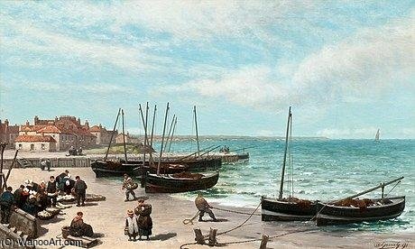 WikiOO.org - Енциклопедия за изящни изкуства - Живопис, Произведения на изкуството Alexander Young - In The Harbour