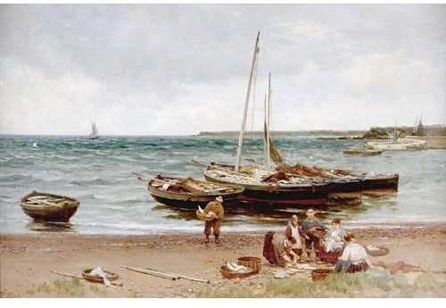 Wikioo.org - สารานุกรมวิจิตรศิลป์ - จิตรกรรม Alexander Young - On The Shore, Crail, Fife