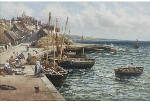 Wikioo.org – L'Enciclopedia delle Belle Arti - Pittura, Opere di Alexander Young - `pittenweem` dal porto