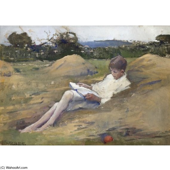 WikiOO.org - Encyclopedia of Fine Arts - Maleri, Artwork Elizabeth Adela Stanhope Forbes - Alec Reading