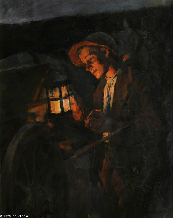 Wikioo.org - The Encyclopedia of Fine Arts - Painting, Artwork by Elizabeth Adela Stanhope Forbes - Study For The Carter In 'the Lighting Up Time'
