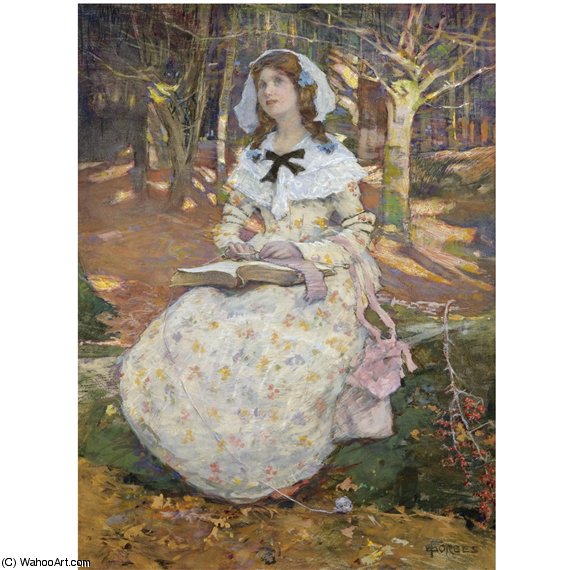 WikiOO.org - Encyclopedia of Fine Arts - Maľba, Artwork Elizabeth Adela Stanhope Forbes - The Open Book