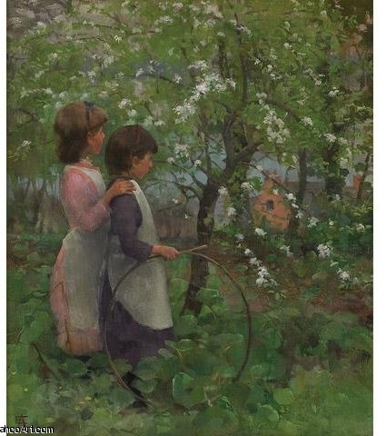 Wikioo.org - The Encyclopedia of Fine Arts - Painting, Artwork by Elizabeth Adela Stanhope Forbes - The Orchard