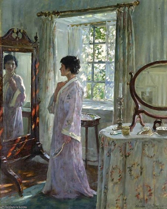 Wikioo.org - The Encyclopedia of Fine Arts - Painting, Artwork by Elizabeth Adela Stanhope Forbes - Through The Looking Glass