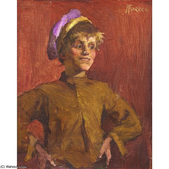 WikiOO.org - אנציקלופדיה לאמנויות יפות - ציור, יצירות אמנות Elizabeth Adela Stanhope Forbes - Young Boy