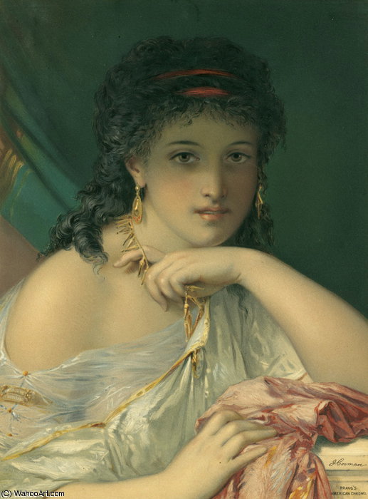 Wikioo.org - The Encyclopedia of Fine Arts - Painting, Artwork by Pierre Olivier Joseph Coomans - Roman Beauty
