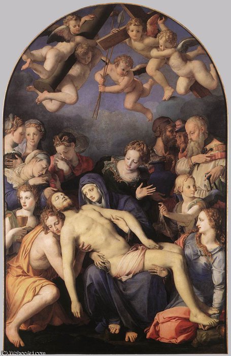 Wikioo.org – L'Encyclopédie des Beaux Arts - Peinture, Oeuvre de Agnolo Bronzino - Déposition du Christ