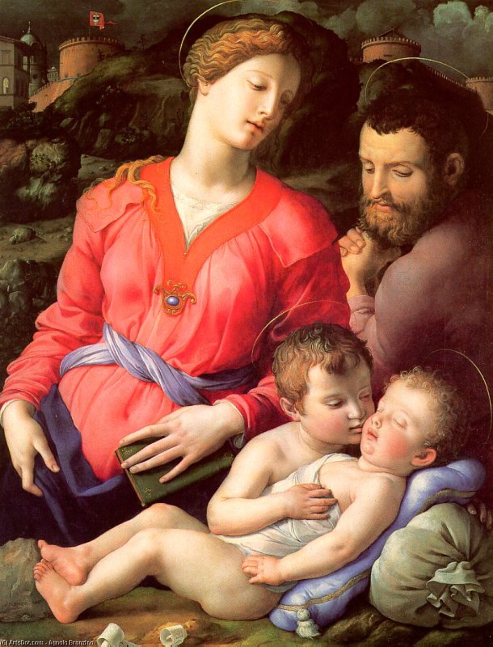 Wikioo.org - The Encyclopedia of Fine Arts - Painting, Artwork by Agnolo Bronzino - Panciatichi holy family