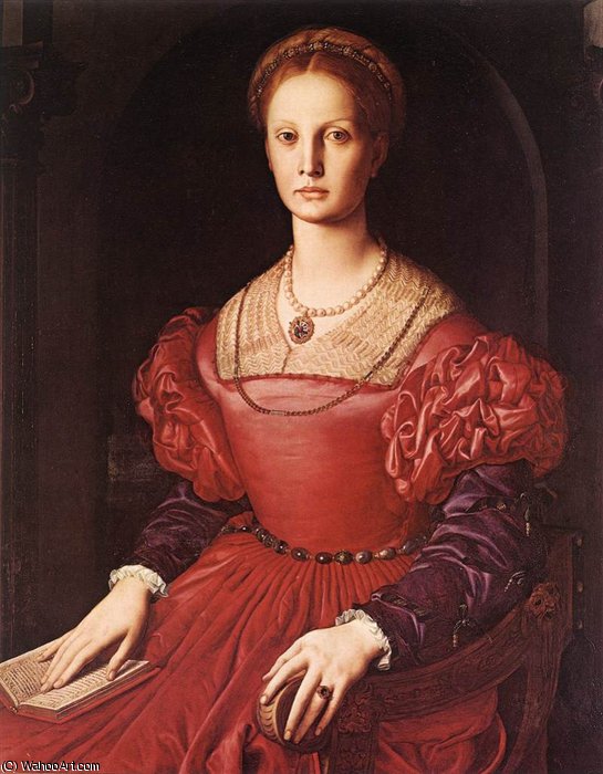 WikiOO.org - Encyclopedia of Fine Arts - Maleri, Artwork Agnolo Bronzino - Portrait of Lucrezia Panciatichi