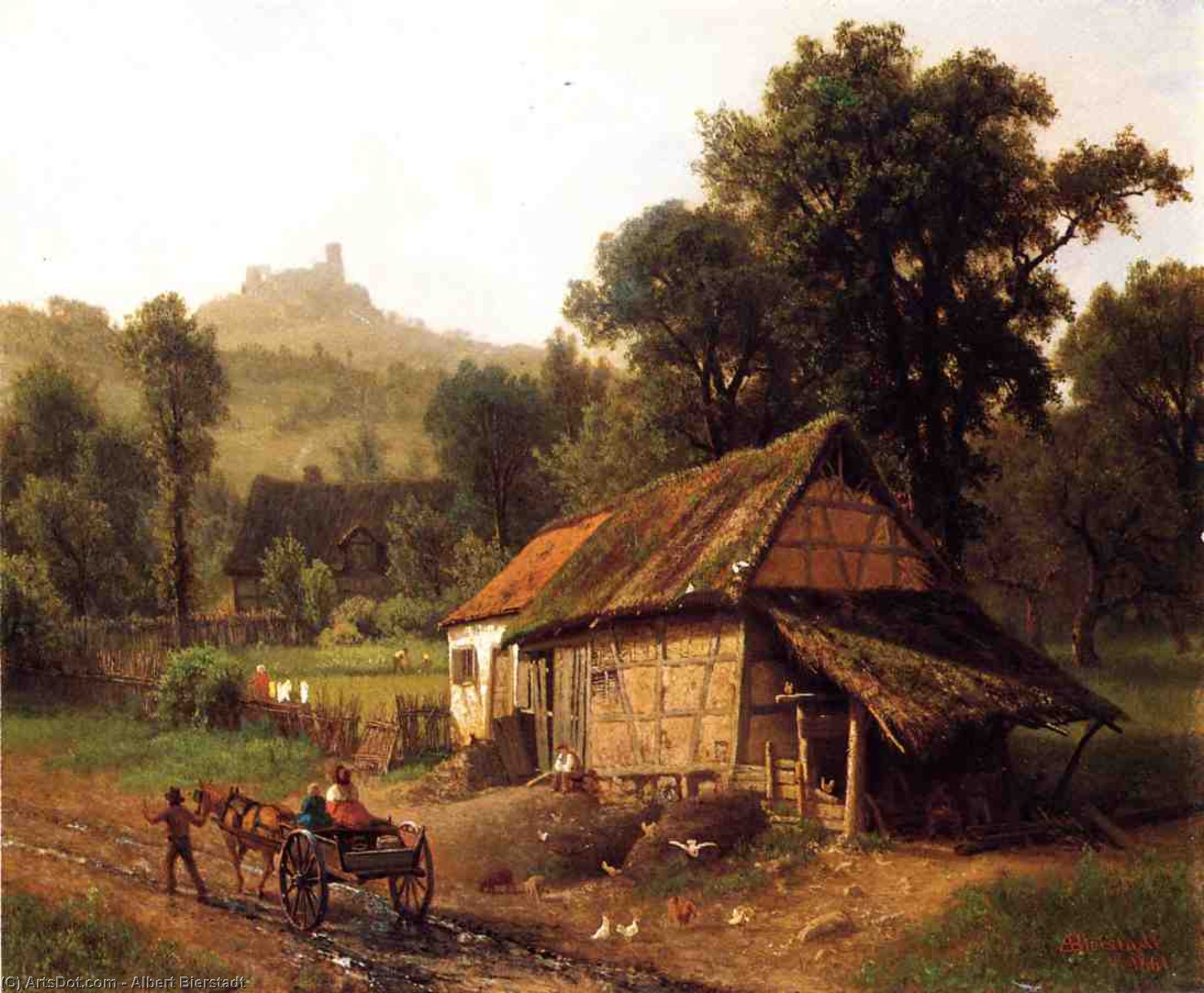 Wikioo.org - Die Enzyklopädie bildender Kunst - Malerei, Kunstwerk von Albert Bierstadt - In den Ausläufern