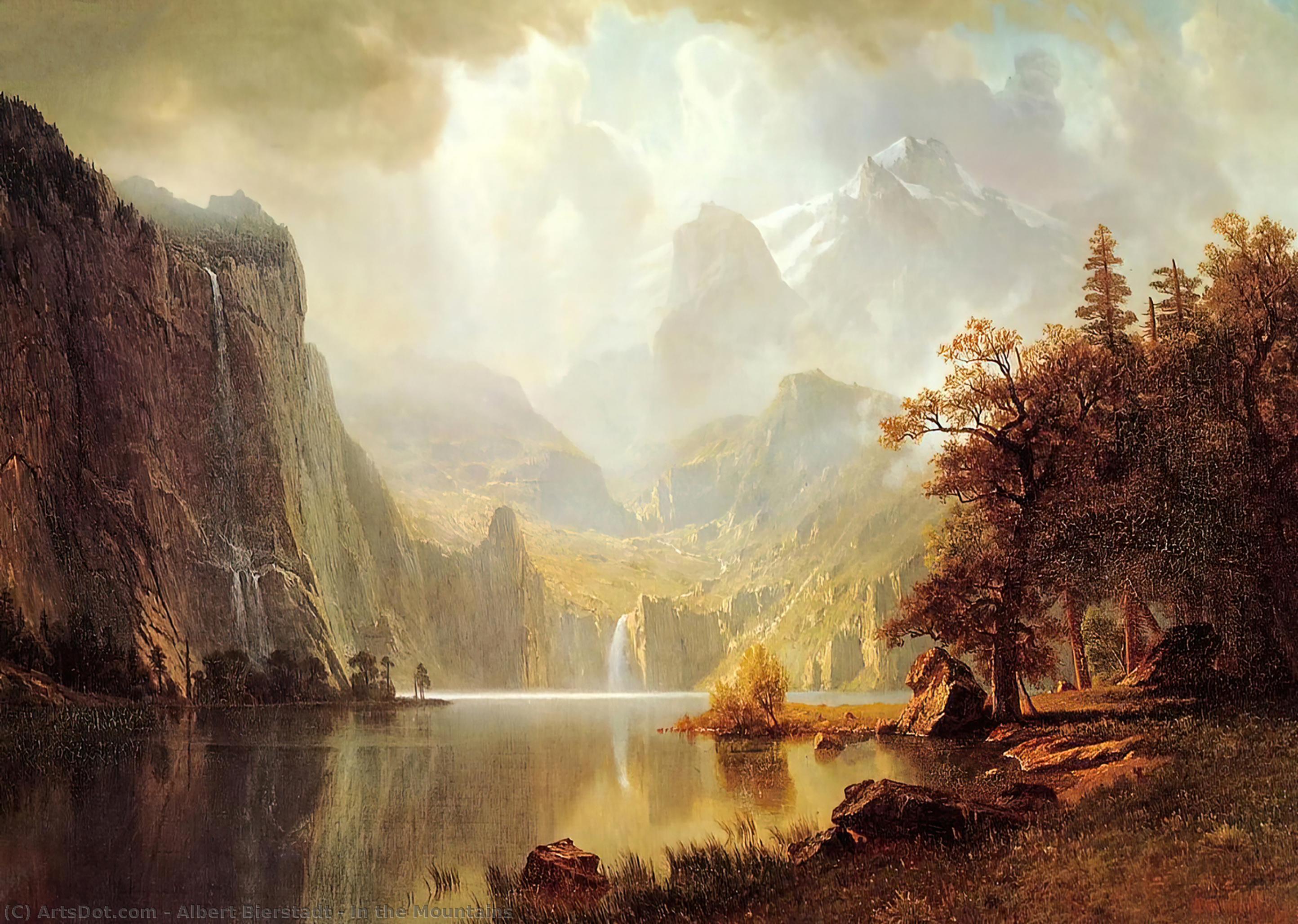 Wikioo.org - The Encyclopedia of Fine Arts - Painting, Artwork by Albert Bierstadt - In the Mountains