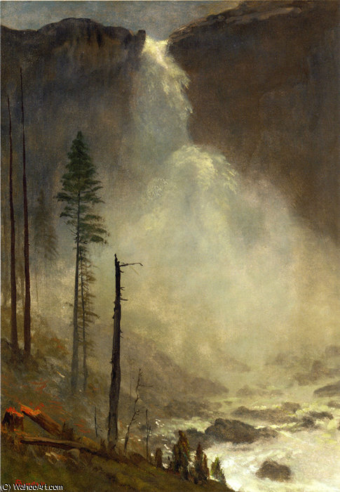 Wikioo.org - The Encyclopedia of Fine Arts - Painting, Artwork by Albert Bierstadt - nevada falls
