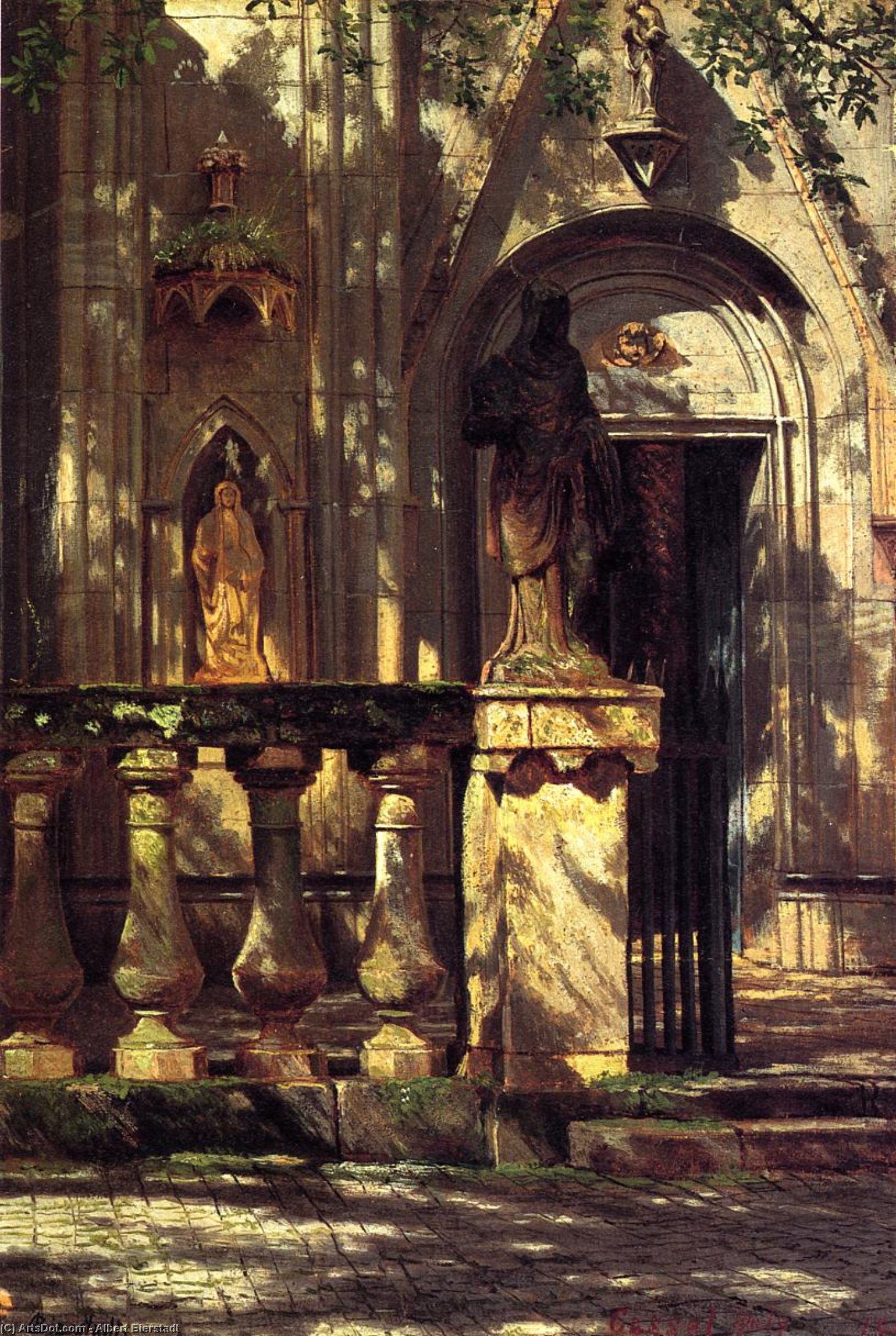 WikiOO.org - 百科事典 - 絵画、アートワーク Albert Bierstadt - 日光と影 勉強