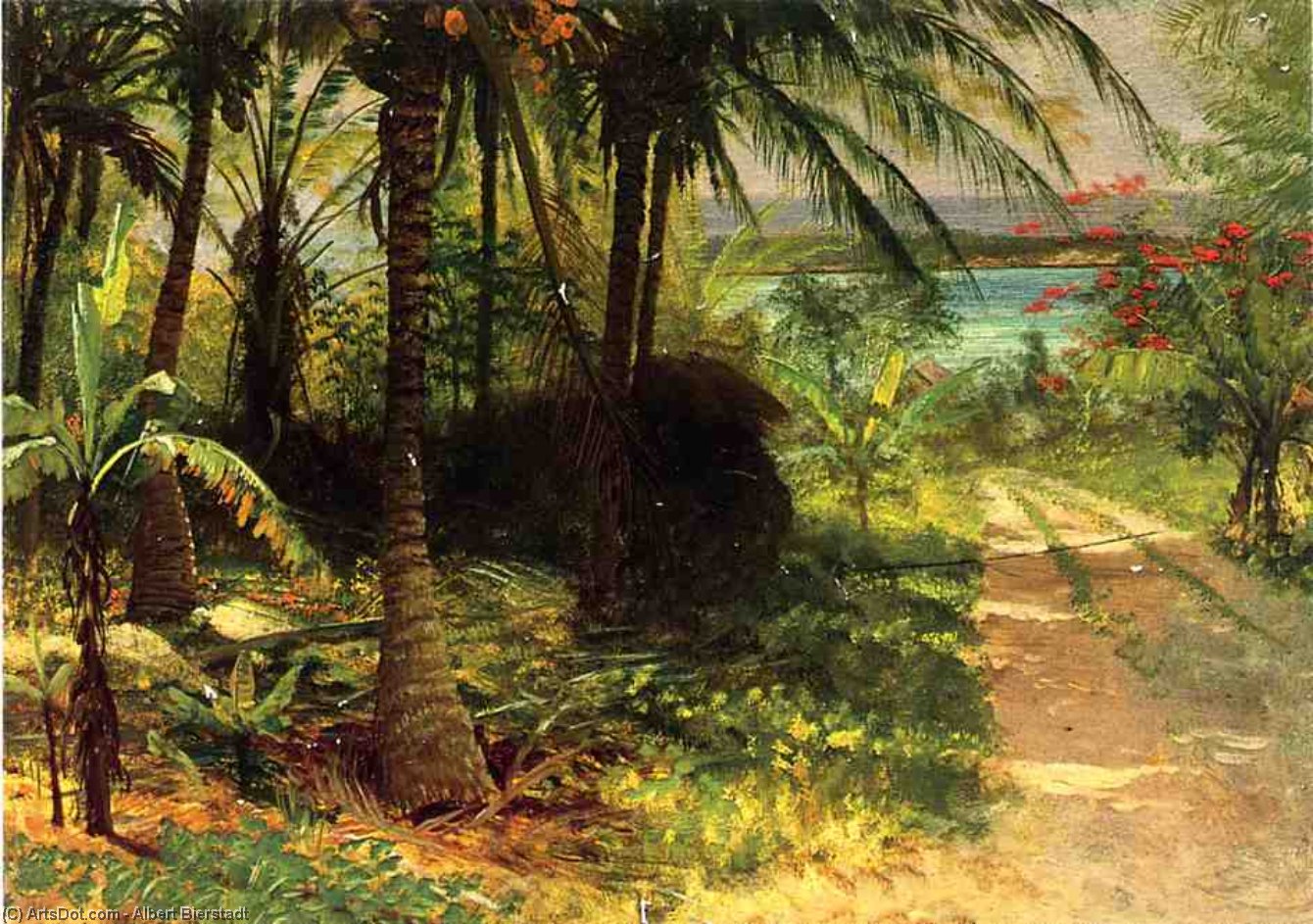 Wikioo.org - The Encyclopedia of Fine Arts - Painting, Artwork by Albert Bierstadt - Tropical Landscape